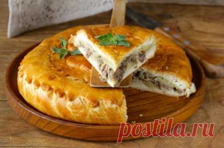 Домашний бабушкин пирог с мясом, картофелем и базиликом — ХОЗЯЮШКА24