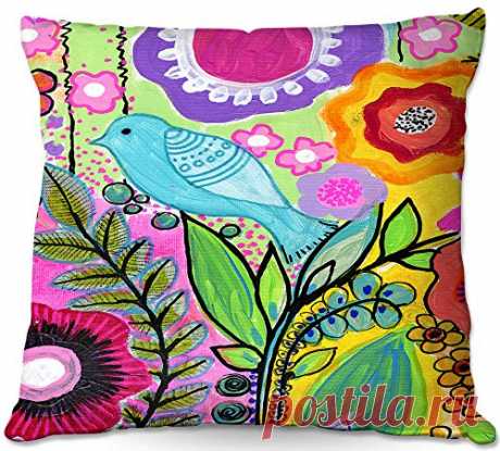 Amazon.com: Outdoor Patio Couch Throw Pillows from DiaNoche Designs by Robin Mead - Beauty Bird 3: Jardín y Exteriores