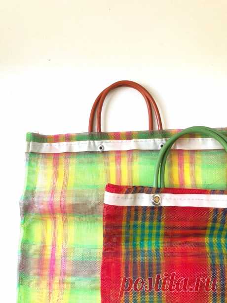 SET of Children's Small Multi Colored Mesh Totes / Small Mesh Beach Tote Bag - Etsy UK