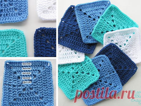 OCEAN THEMED GRANNY SQUARE - Crochet Easy Patterns