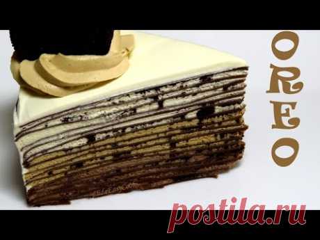 Шоколадный БЛИННЫЙ торт ОРЕО Торт без выпечки рецепт блинного торта