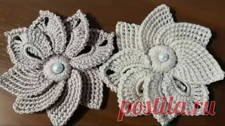 Необычный ЦВЕТОК КРЮЧКОМ. Цветок для начинающих. Flowers crocheted.