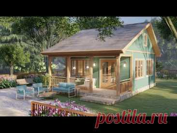 ( 400 sqft ) Tiny House Design 6 x 6 m ( 20 x 20 Ft ) Cozy Home Living