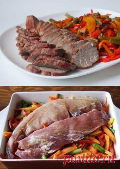 Как приготовить свиная вырезка с запеченными овощами в азиатском стиле - рецепт, ингридиенты и фотографии
