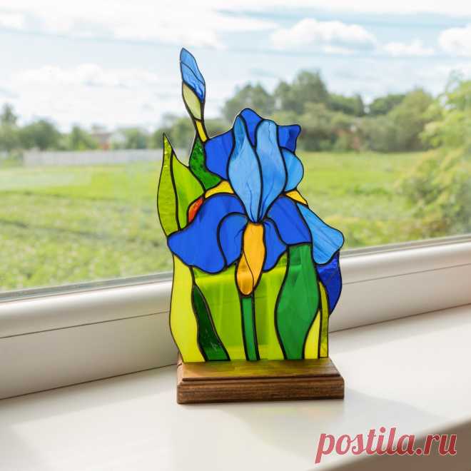 Iris planta de vidrieras Regalo del Día de las Madres Accesorios de escritorio de oficina para mujeres Panel de flores de vidrieras personalizadas Plantas de iris - Etsy Chile