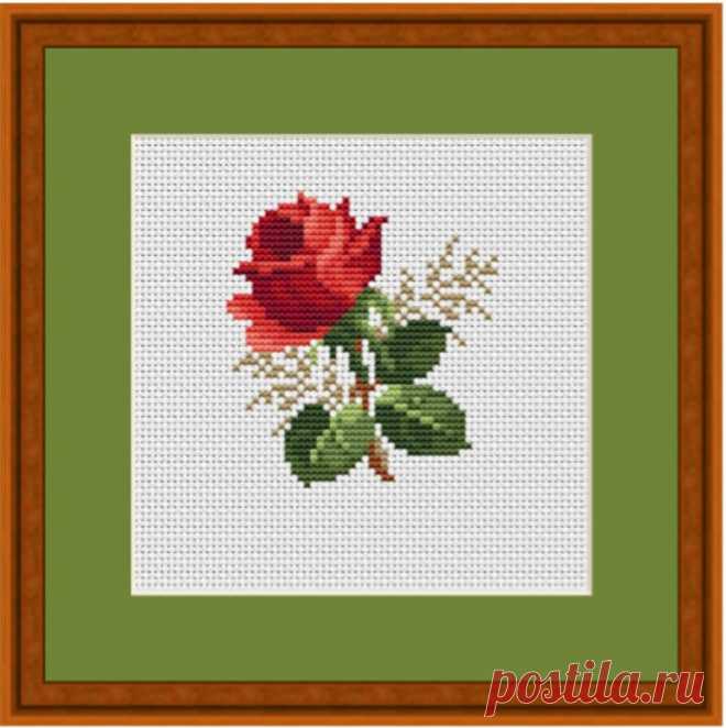 Red Rose Embroidery Kit. Rose Cross Stitch Kit. Counted Cross | Etsy