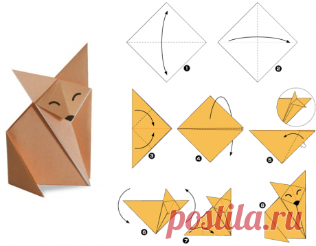 Как сделать из бумаги животных оригами