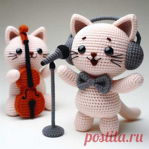 Crochet Singer Cat Amigurumi idea - The Amigurumi