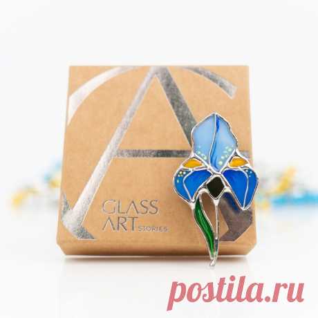 Iris vidrieras planta pin Regalo del Día de las Madres Joyería de disfraces Joyería de vidrieras de flores Broche elegante - Etsy Chile