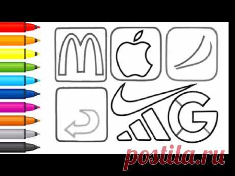 How to draw a logo - McDonald's, Apple, NIKE, Pepsi, Adidas
