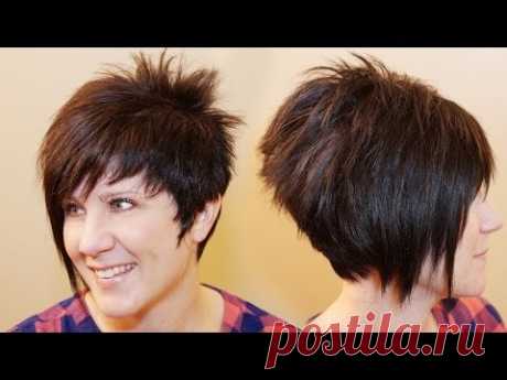 HOW TO CUT WOMENS HAIR  // Short Pixie Assymetrical A-line Haircut Tutorial
