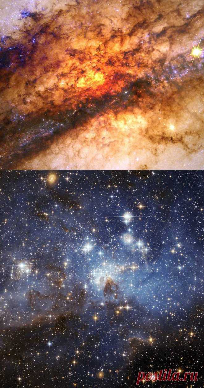 Фото далекого космоса, сделанные телескопом Хаббл • НОВОСТИ В ФОТОГРАФИЯХ . 1. Центр галактики Центавр А. 2. Карликовая галактика Большое Магелланово Облако.