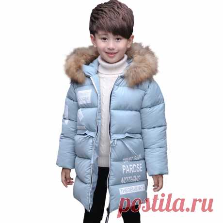 Natural fur Boys winter down coat children clothing warm Jackets Coats Kids thick cotton down jacket factory outlet Brand-in Down & Parkas from Mother & Kids on Aliexpress.com | Alibaba Group