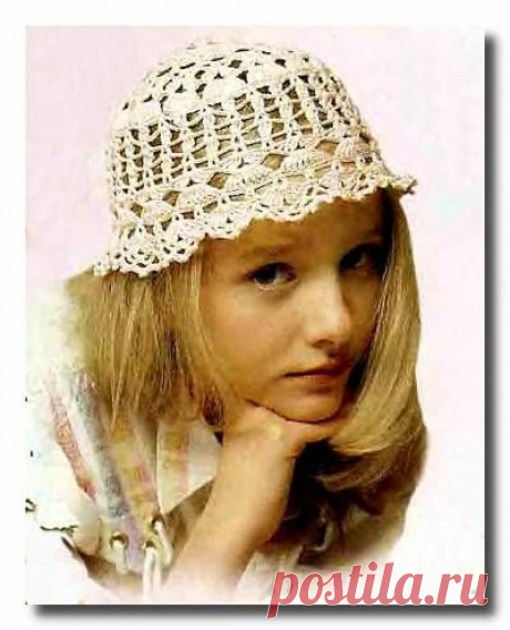 Маленькая вязаная шляпка для девочки - Вязание шляпок для девочки - Вязание девочкам - Вязание для малышей - Вязание для детей. Вязание спицами, крючком для малышей