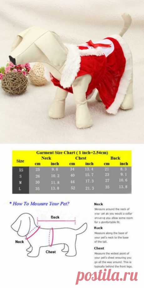 Pet Puppy Dog Christmas Costume Coat Clothes Skirt Dress at Banggood