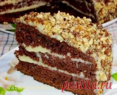 Шоколадный торт на кефире «Фантастика» | Вкусные рецепты