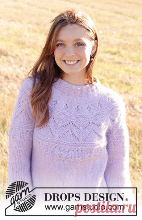 Lavender Harvest / DROPS 250-35 - Free knitting patterns by DROPS Design