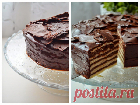 MY FOOD или проверено Лизой: Песочный торт с шоколадным пудинговым кремом.