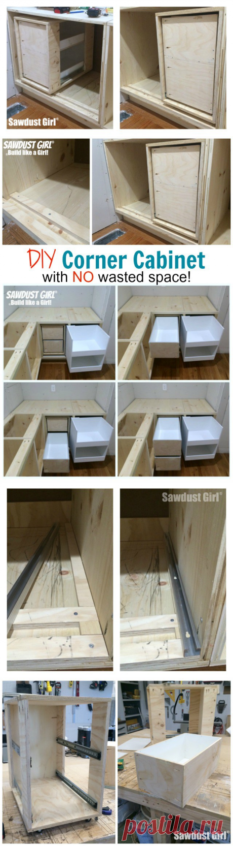 Blind corner cabinet with NO wasted space! - Sawdust Girl®