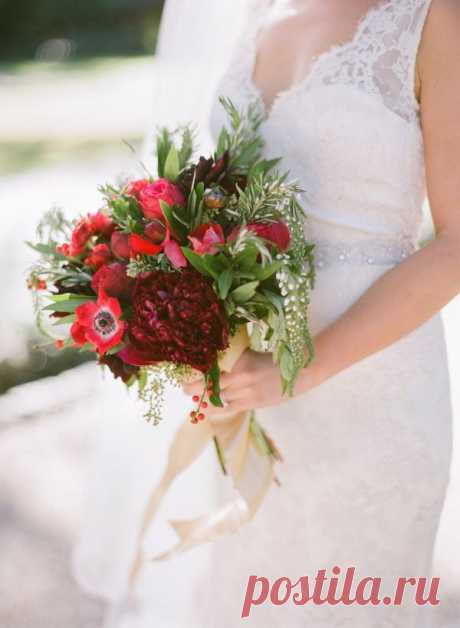 Зимние цветы в букете невесты - Weddywood