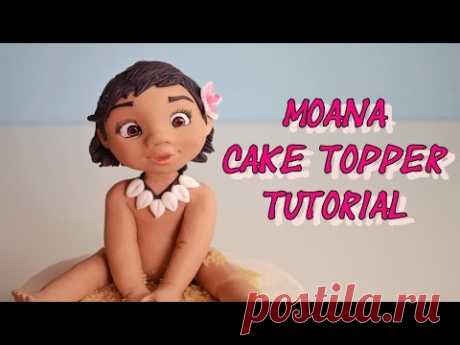 Disney's Moana cake topper fondant - oceania - vaiana in pasta di zucchero torta