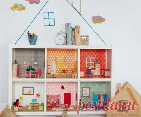 Кукольный дом из книжной полки: идея и мастер-класс. Куклы своими руками, одежда и аксессуары Как сделать домик для кукол и кукольную мебель своими руками