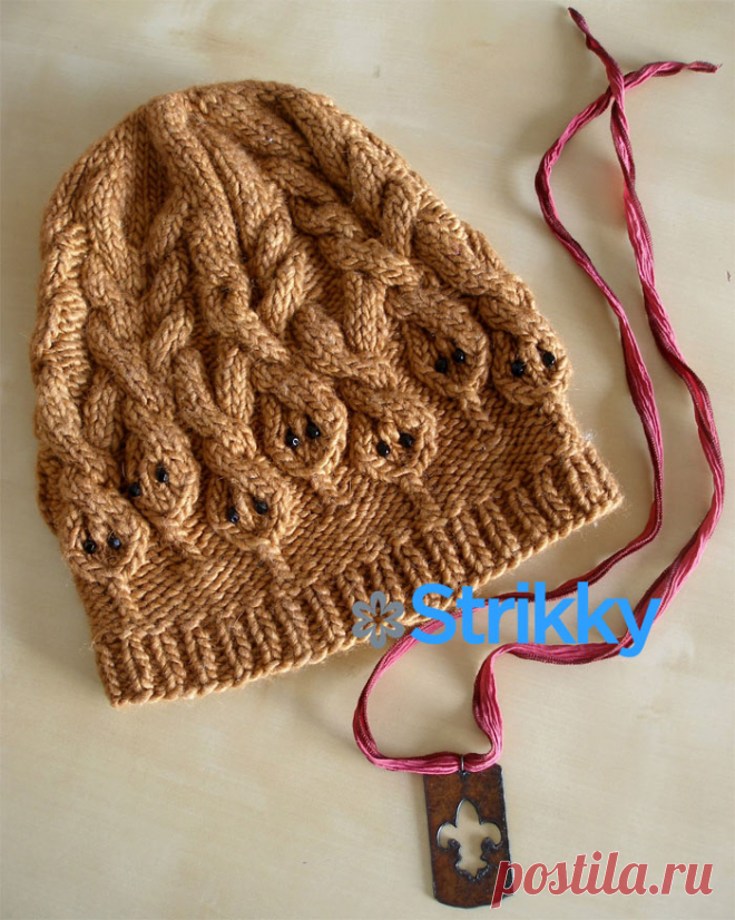 Шапочка «The parseltongue hat» от Stephanie Dosen (Tiny Owl Knits) вязаная спицами