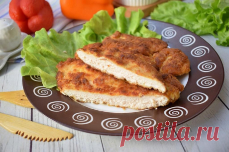 Шницель куриный в панировке из грудки на сковороде рецепт с фото пошагово - 1000.menu