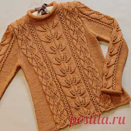Лиственный свитер, пару пуловеров и стильных джемперов с красивыми ажурными узорами | Вязание с Paradosik_Handmade | Дзен