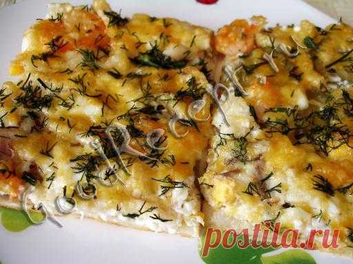Хорошие рецепты - Пицца домашняя с морепродуктами