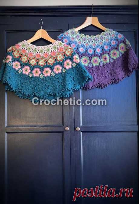 Easy Crochet Bridal Cape Free Pattern Bohmian Wedding Lace Cover Up Multicolour Fall Caplet Ideas