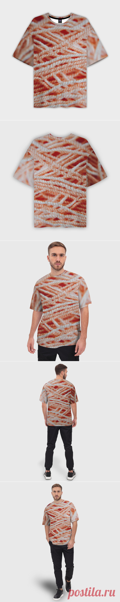 Мужская футболка oversize 3D Нити - макро фото - купить по цене 1590 руб в интернет-магазине Всемайки, арт 3652185