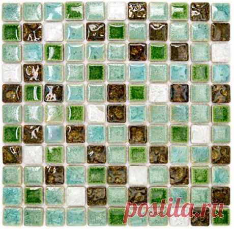 Polished porcelain tiles backsplash PCMT092 green bathroom wall & floor mosaic tile porcelain mosaic kitchen tiles [PCMT092] - $17.69 : MyBuildingShop.com