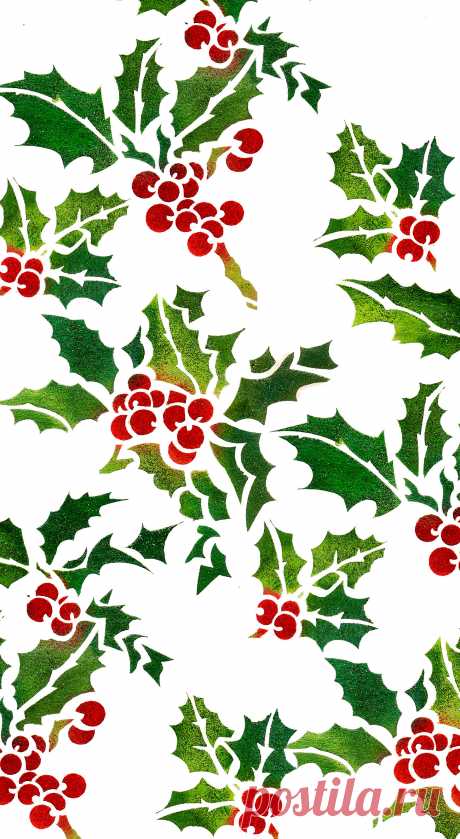Holly Stencil - Henny Donovan Motif Delicate holly sprigs and berry stencil
1 sheet stencil
The Holly Stencil is a charming, original interpretation of this seasonal classic - the perfect stencil for adding festive touches to Christmas decorations. Use the Holly Stencil on Christmas cards, gift tags and wrapping paper, or to decorate table linen and place settings to add jewel-like colour to the proceedings! See size and layout specifications below.  See our Plain Gift Car...