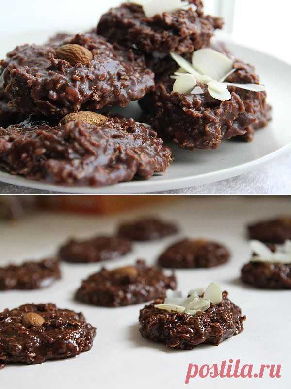 Шоколадное печенье без выпечки "No Bake Cookies".