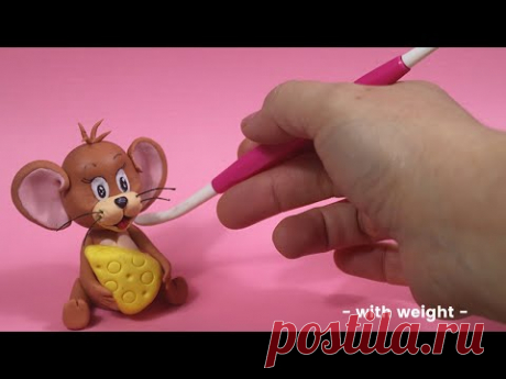 Making JERRY out of fondant or clay - cake topper - Tom & Jerry