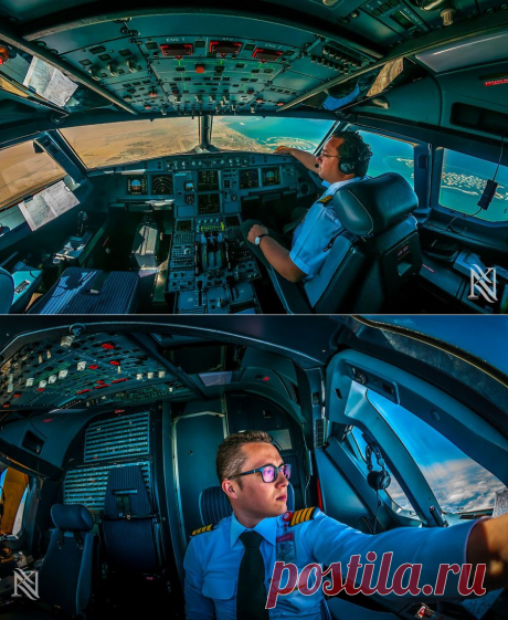 Красивая съемка в кабине авиалайнера – этим действительно можно удивить