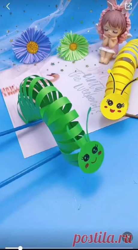 Easy Caterpillar Craft for Kids - DIY paper craft