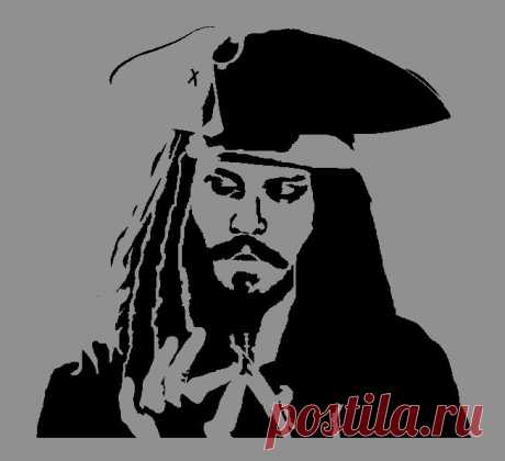 Plantilla del capitán Jack Sparrow reutilizable