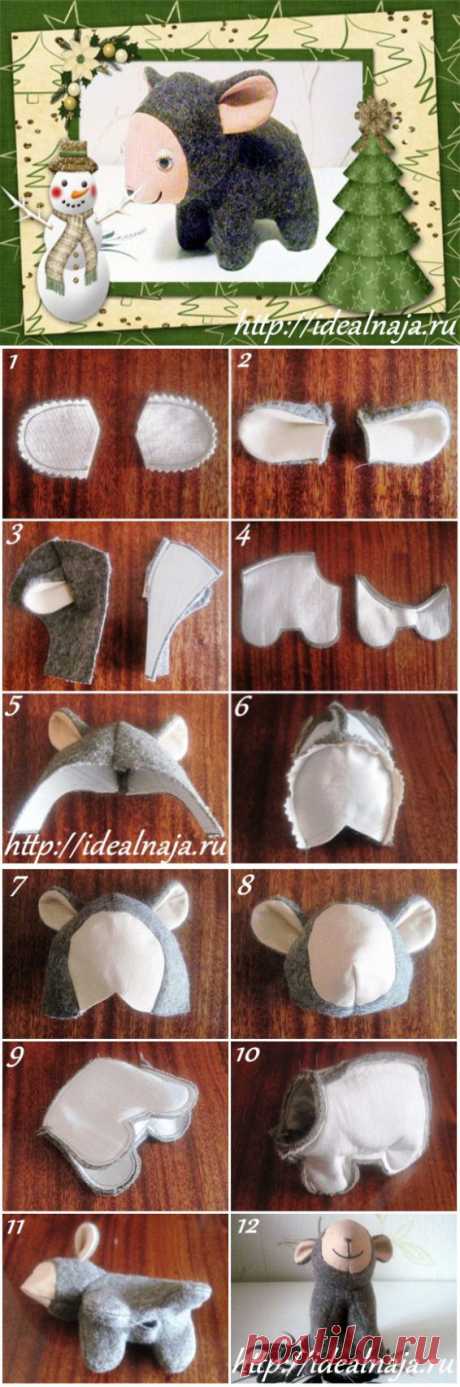 Овечка Машка из ткани - выкройка и мастер-класс от Ольги Межаковой. Детальное описание процесса и перечень материалов | Женский сайт &quot;Идеальная&quot;
