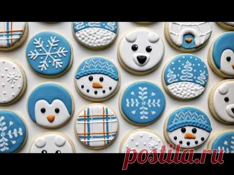 9 EASY CIRCLE WINTER COOKIES  ~ Snowman, Penguin, Polar Bear, Snowflake, Igloo + More!