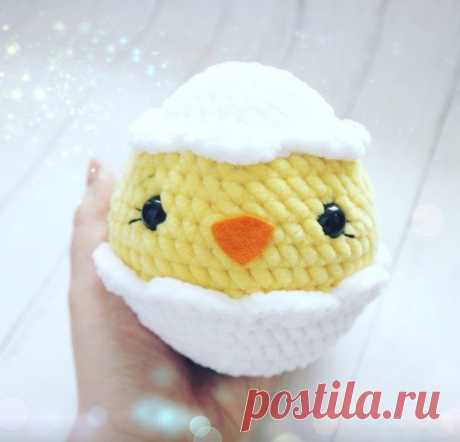 Вязаный цыпленок в яйце: схема амигуруми | Hi Amigurumi