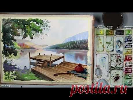 Watercolor Painting | How to Paint A Landscape in Watercolor