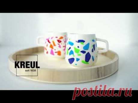 KREUL Glass & Porcelain Classic 6er Set Color Living:  Frischekick für Geschirr und Deko