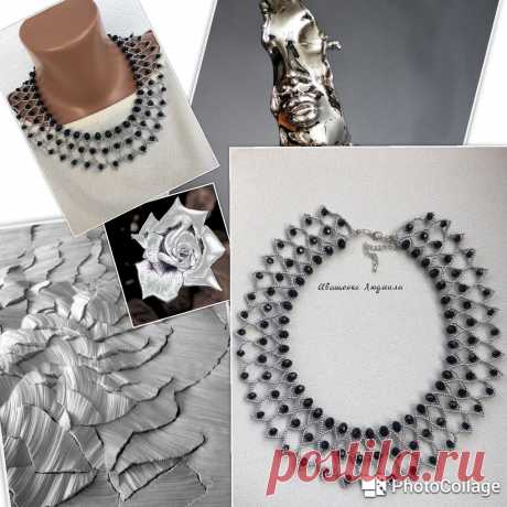 Красивое ожерелье Вивьен" | Куплю-продам украшение ручной работы из чешского бисера и хрустальных ронделей разного размера.