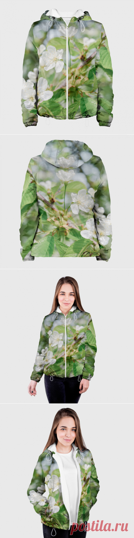 Женская куртка 3D Цветущая ветка вишни, фото - купить по цене 4890 руб в интернет-магазине Всемайки, арт 3652995