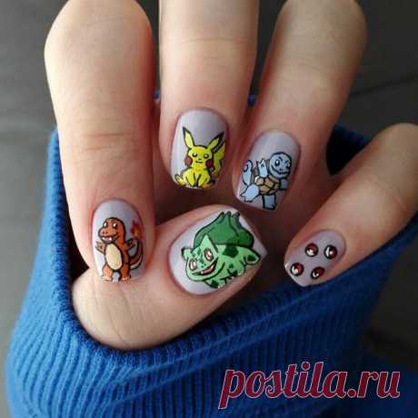Saana в Instagram: «My boyfriend asked me a while ago why haven't I done pokemon nails.. and it's because I can't really draw :D these took me forever but I'm proud of myself for trying and finishing instead of giving up. And they are recognizable :D #pokemonnails #nails #nailart #nailpolish #charmander #pikachu #bulbasaur #squirtle»
