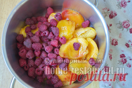 Варенье из персиков: рецепт с малиной и лаймом | Домашний Ресторан