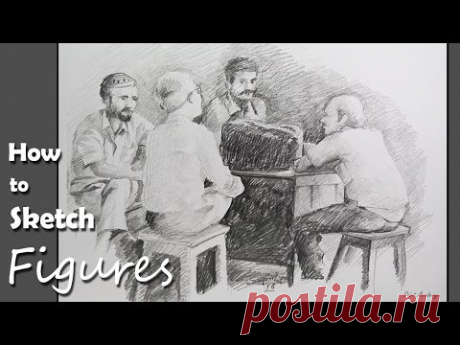 How to Sketch figures | Figure Drawing in Pencil