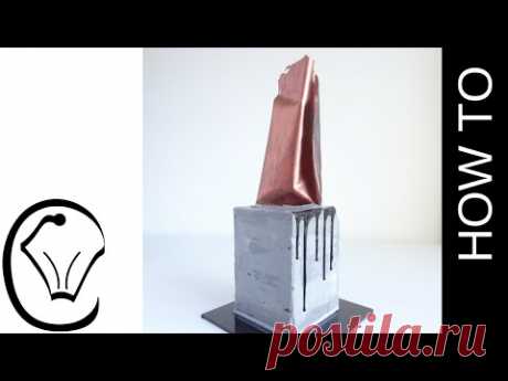 Buttercream Industrial Concrete Render Cake with Metallic Chocolate Sail by Cupcake Savvy's Kitchen